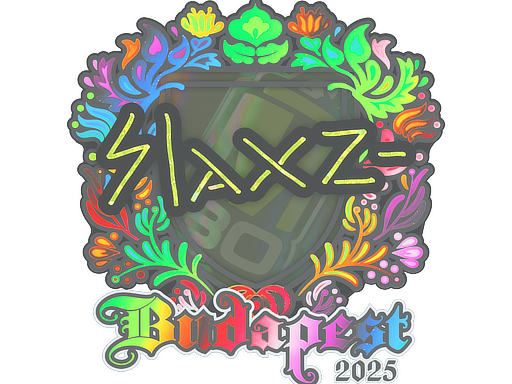 Наклейка | slaxz- (голографическая) | Будапешт-2025