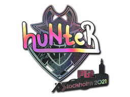 Наклейка | huNter- (голографическая) | Стокгольм-2021