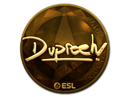 Наклейка | dupreeh (золотая) | Катовице-2019
