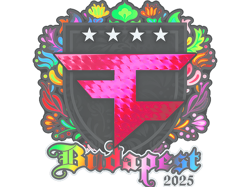 Наклейка | FaZe Clan (голографическая) | Будапешт-2025