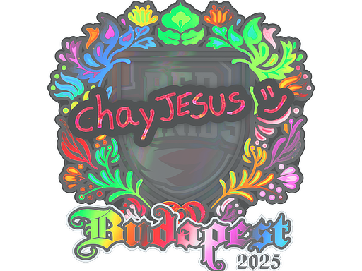 Наклейка | chayJESUS (голографическая) | Будапешт-2025