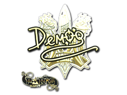 Наклейка | DemQQ (золотая) | Париж-2023