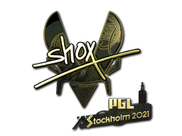 Наклейка | shox (золотая) | Стокгольм-2021