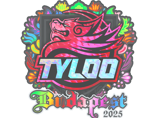 Наклейка | TYLOO (голографическая) | Будапешт-2025