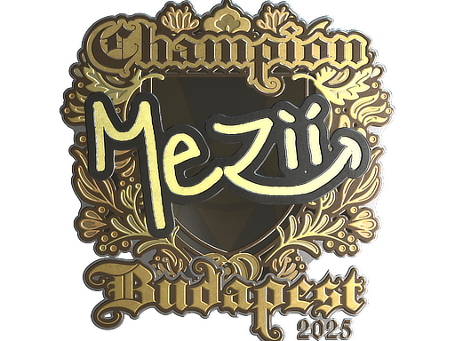 Наклейка | mezii (золотая, чемпион) | Будапешт-2025