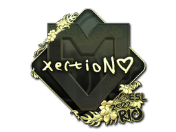 Наклейка | xertioN (золотая) | Рио-2022