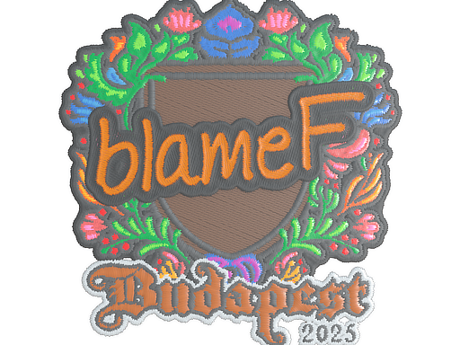 Наклейка | blameF (вышитая) | Будапешт-2025