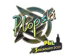 Наклейка | Plopski (голографическая) | Стокгольм-2021
