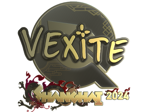 Наклейка | vexite (золотая) | Шанхай-2024