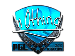 Наклейка | n0thing (металлическая) | Краков-2017