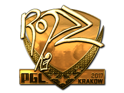 Наклейка | ropz (золотая) | Краков-2017