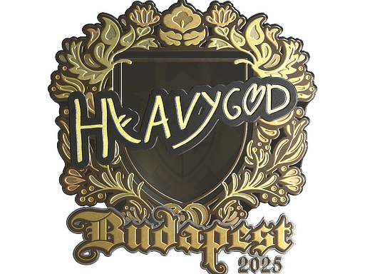 Наклейка | Heavygod (золотая) | Будапешт-2025