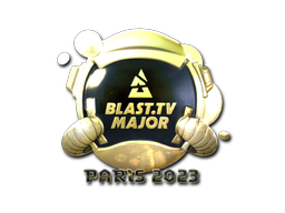 Наклейка | BLAST.tv (золотая) | Париж-2023