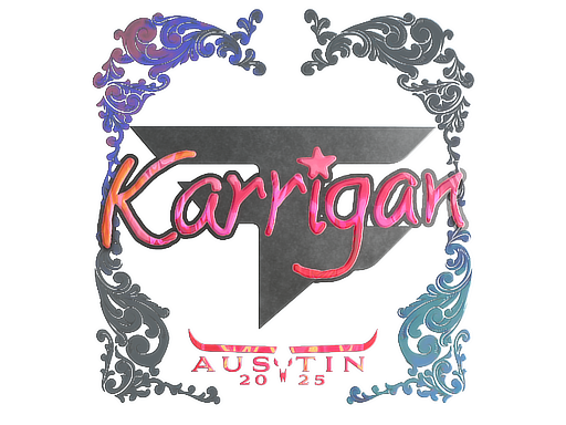 Наклейка | karrigan (голографическая) | Остин-2025