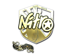 Наклейка | nitr0 (золотая) | Париж-2023