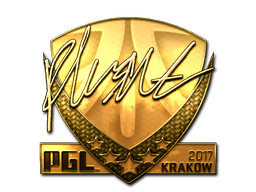 Наклейка | flusha (золотая) | Краков-2017