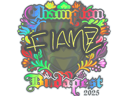 Наклейка | FlameZ (голографическая, чемпион) | Будапешт-2025