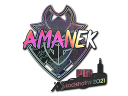 Наклейка | AMANEK (голографическая) | Стокгольм-2021