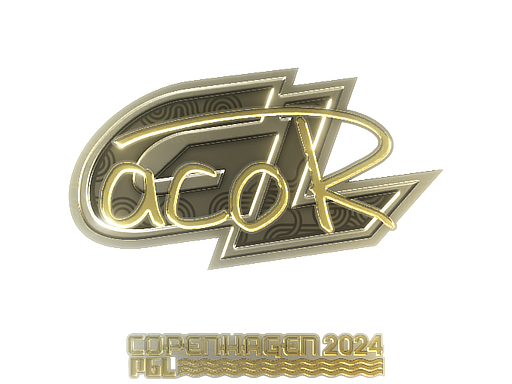 Наклейка | acoR (золотая) | Копенгаген-2024