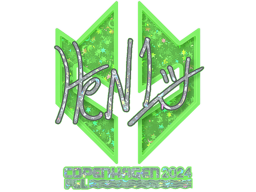 Наклейка | HEN1 (с блёстками) | Копенгаген-2024