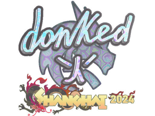 Наклейка | donk (голографическая) | Шанхай-2024
