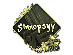 Наклейка | sinnopsyy (золотая) | Рио-2022