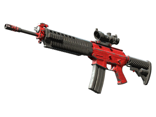 SG 553 | Candy Apple (Закаленное в боях)