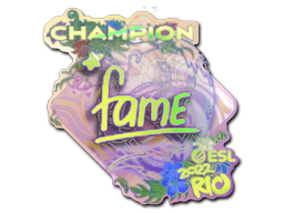 Наклейка | fame (голографическая, чемпион) | Рио-2022