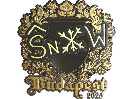 Наклейка | snow (золотая) | Будапешт-2025