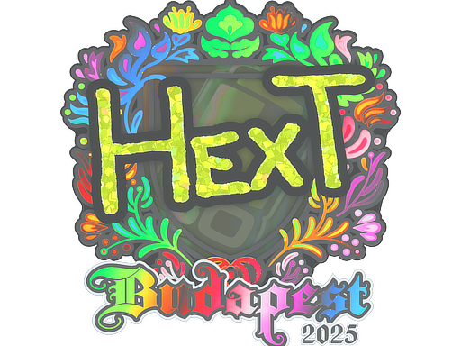 Наклейка | HexT (голографическая) | Будапешт-2025