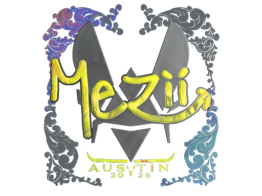 Наклейка | mezii (голографическая) | Остин-2025