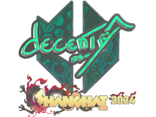 Наклейка | decenty (голографическая) | Шанхай-2024