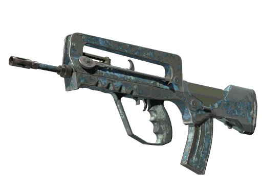 FAMAS | Cyanospatter (Закаленное в боях)