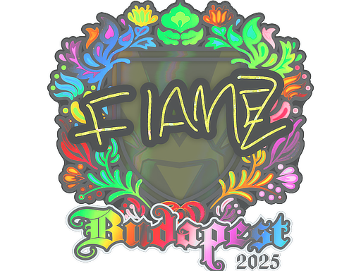 Наклейка | FlameZ (голографическая) | Будапешт-2025