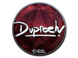 Наклейка | dupreeh (металлическая) | Катовице-2019