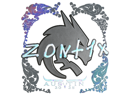 Наклейка | zont1x (голографическая) | Остин-2025