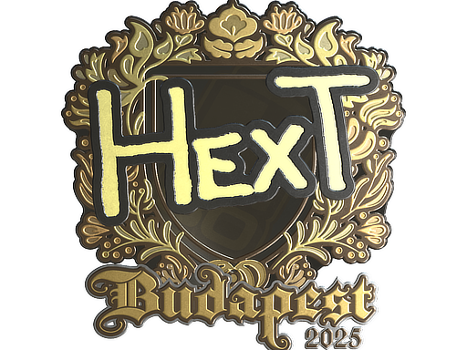 Наклейка | HexT (золотая) | Будапешт-2025