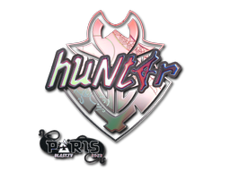 Наклейка | huNter- (голографическая) | Париж-2023