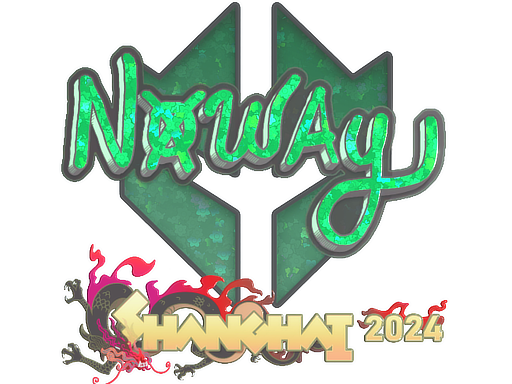 Наклейка | noway (с блёстками) | Шанхай-2024
