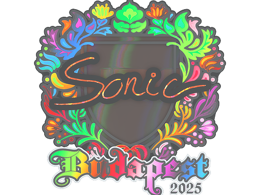 Наклейка | Sonic (голографическая) | Будапешт-2025