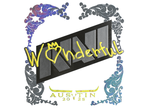 Наклейка | w0nderful (голографическая) | Остин-2025