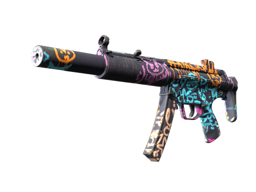 MP5-SD | Neon Squeezer (Поношенное)