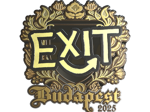Наклейка | exit (золотая) | Будапешт-2025