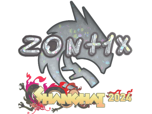 Наклейка | zont1x (с блёстками) | Шанхай-2024