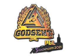 Наклейка | GODSENT (голографическая) | Стокгольм-2021