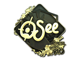 Наклейка | oSee (золотая) | Рио-2022