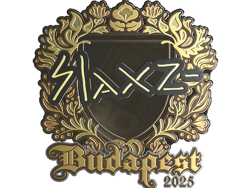 Наклейка | slaxz- (золотая) | Будапешт-2025