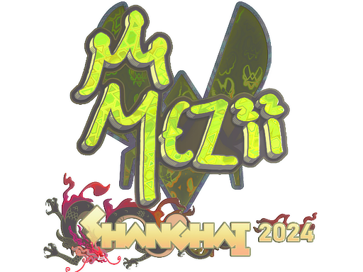 Наклейка | mezii (голографическая) | Шанхай-2024