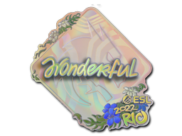 Наклейка | w0nderful (голографическая) | Рио-2022