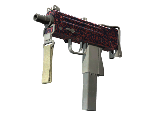 MAC-10 | Red Filigree (После полевых испытаний)
